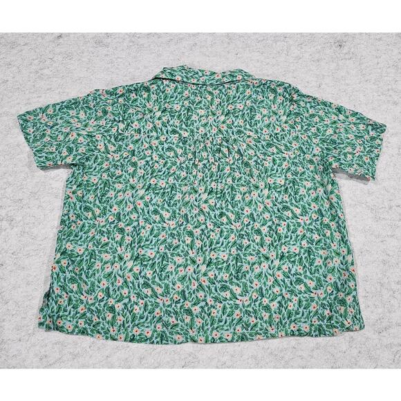 Roller Rabbit Top Blouse, Floral, Button Down, 100% Cotton, Womens Sz M - Picture 2 of 8